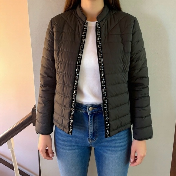 Chico's Jackets & Blazers - Chico's Dark Green Puffer Jacket